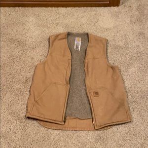 Men’s Carhartt sandstone vest fleece lined